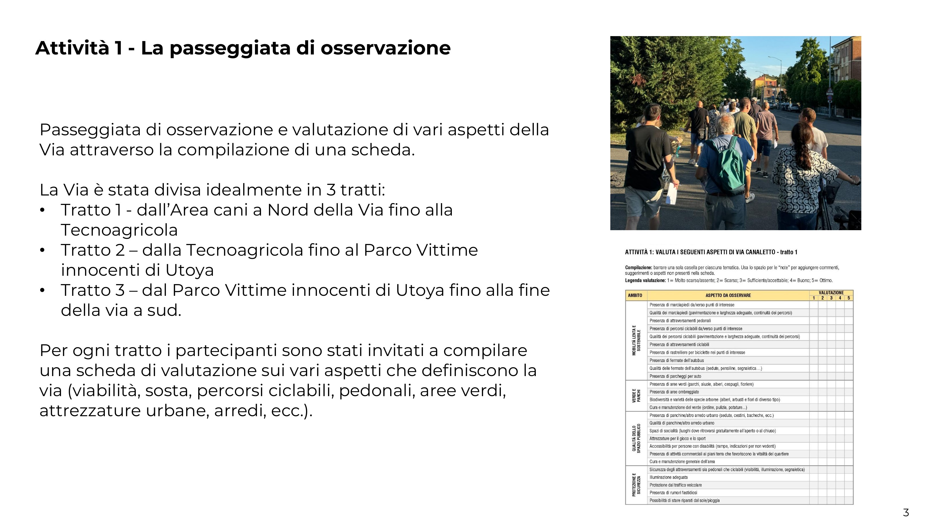 Attività 1 - La passeggiata di osservazione 